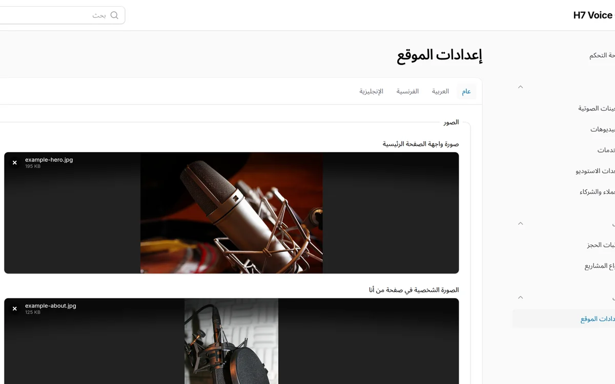 موقع معلّق صوتي — عربي وفرنسي وإنجليزي
